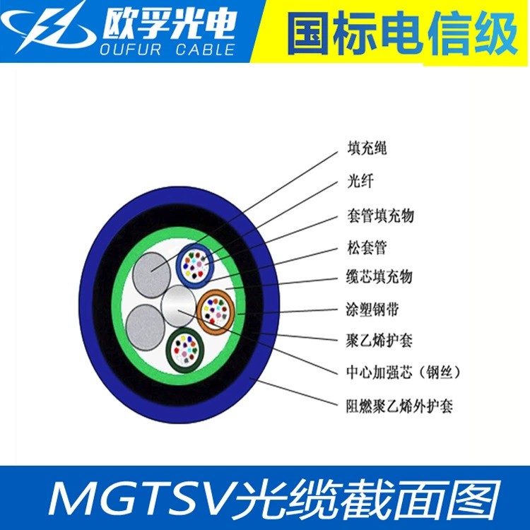 MGTSV-12b1 12芯单模层绞式矿用光缆